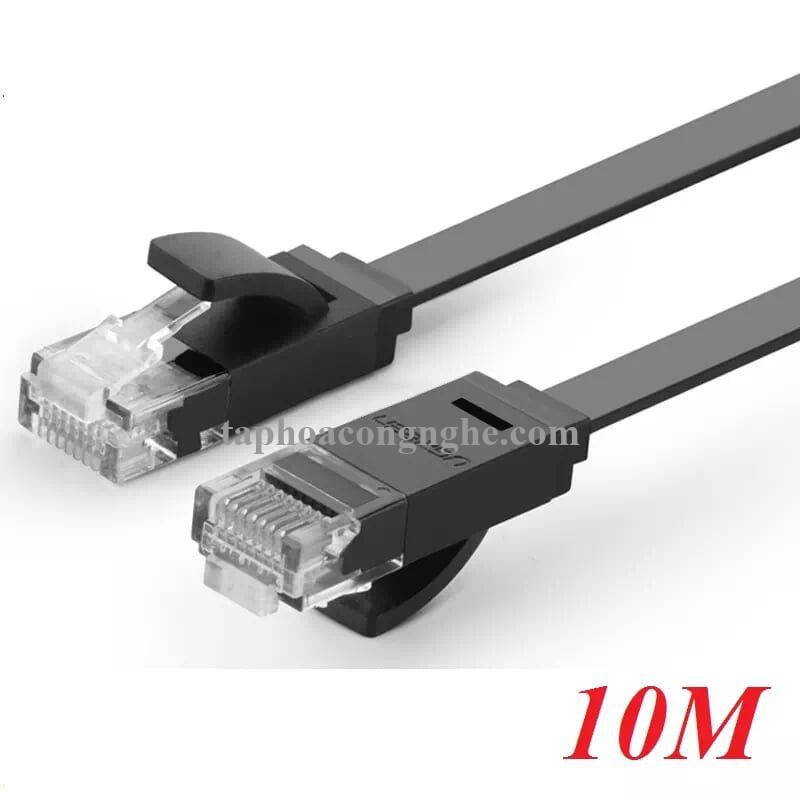 Ugreen 11240 10M màu Đen Cáp mạng LAN CAT6 UPT cáp dẹp NW104 30011240